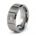 8 mm Tungsten Band Vertical Cuts with a Diamond of 0.05 cttw